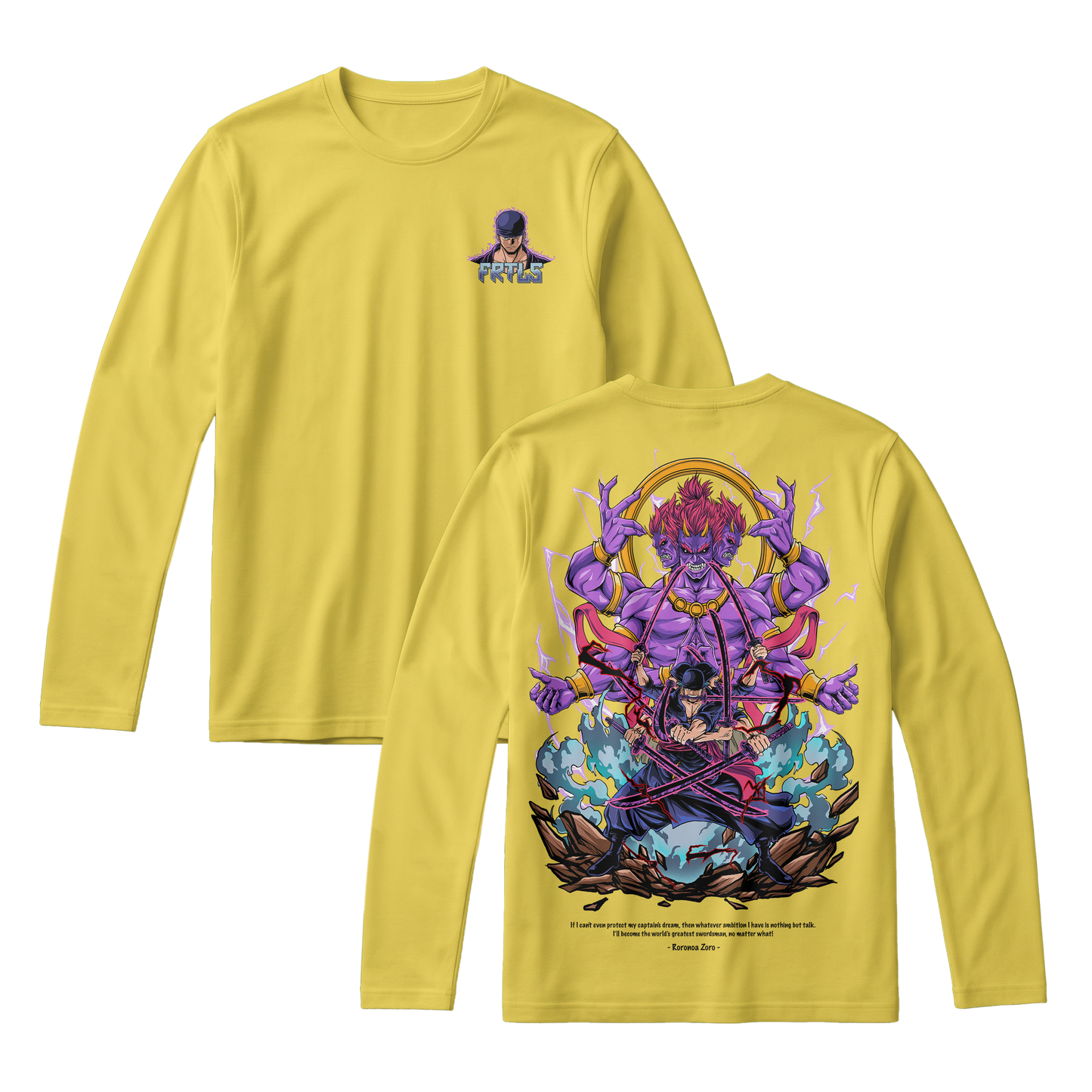 Anime One Piece Roronoa Zoro Long Sleeve Tee - RZM002