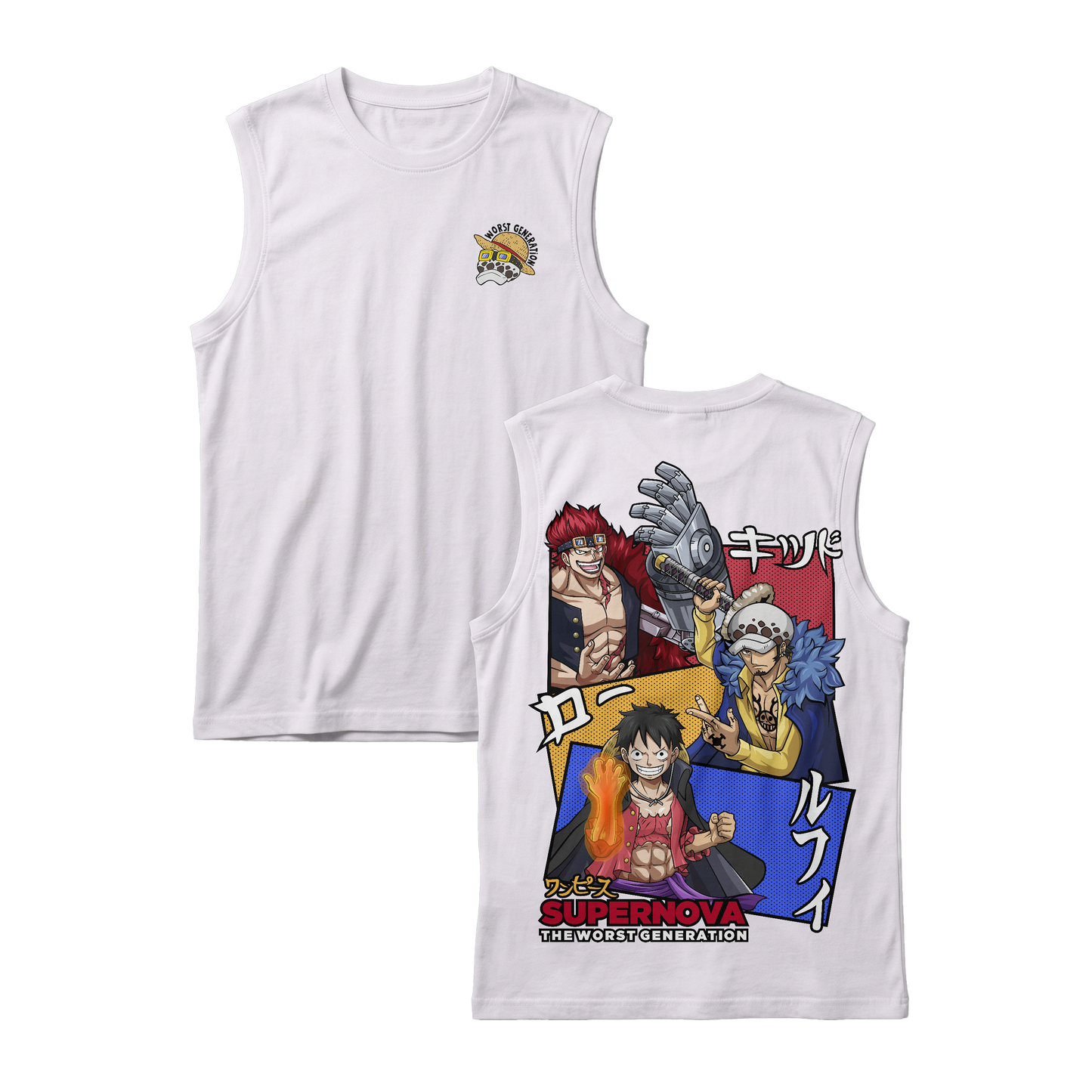 Anime One Piece Supernova The Worst Generation Sleeveless - RZM007