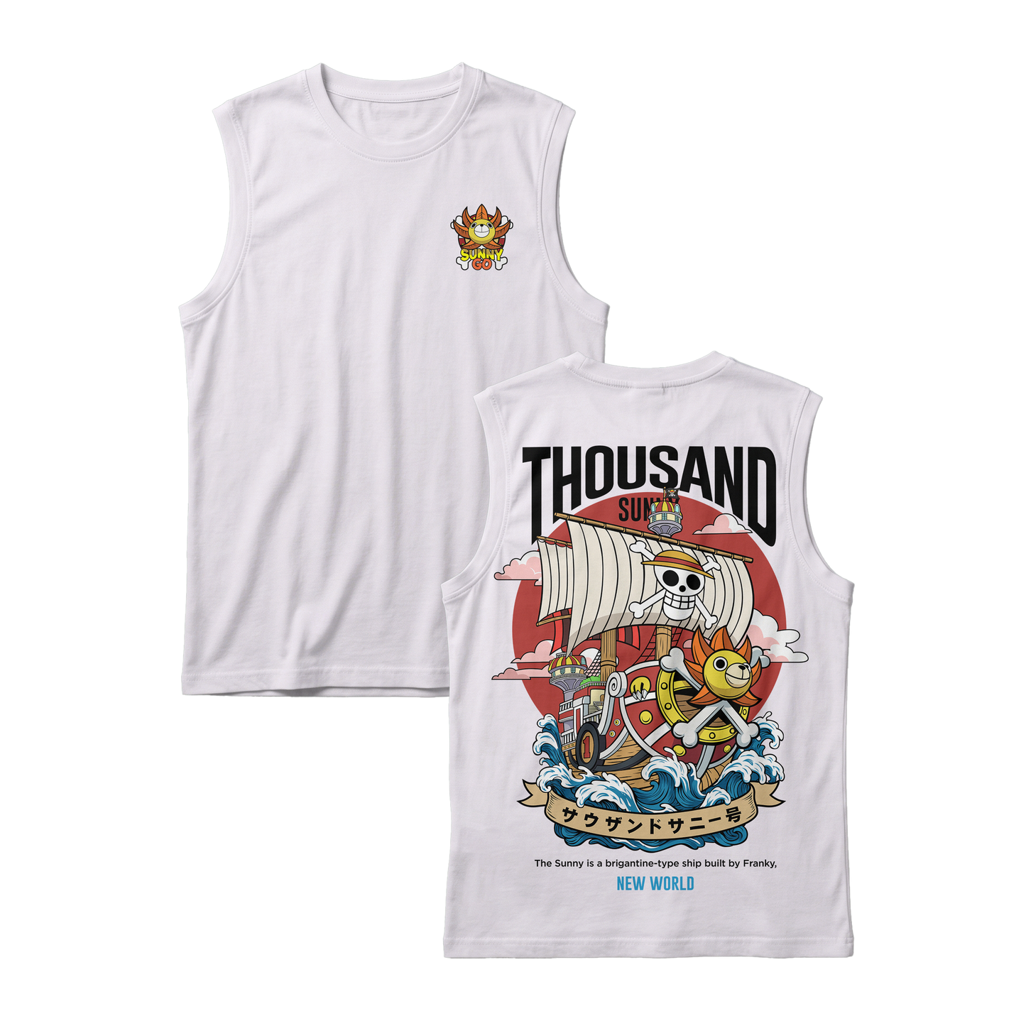 Anime One Piece Thousand Sunny Sleeveless - RZM016