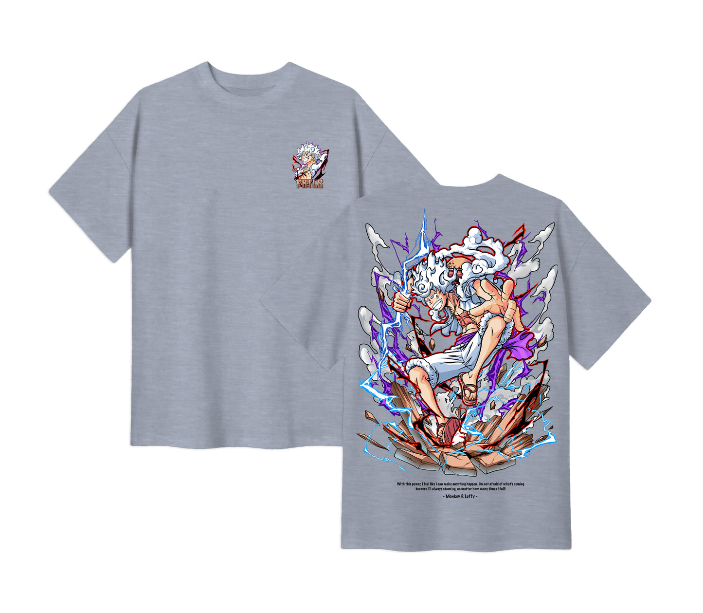 Anime One Piece Monkey D. Luffy Short Sleeve Tee - Misty-71