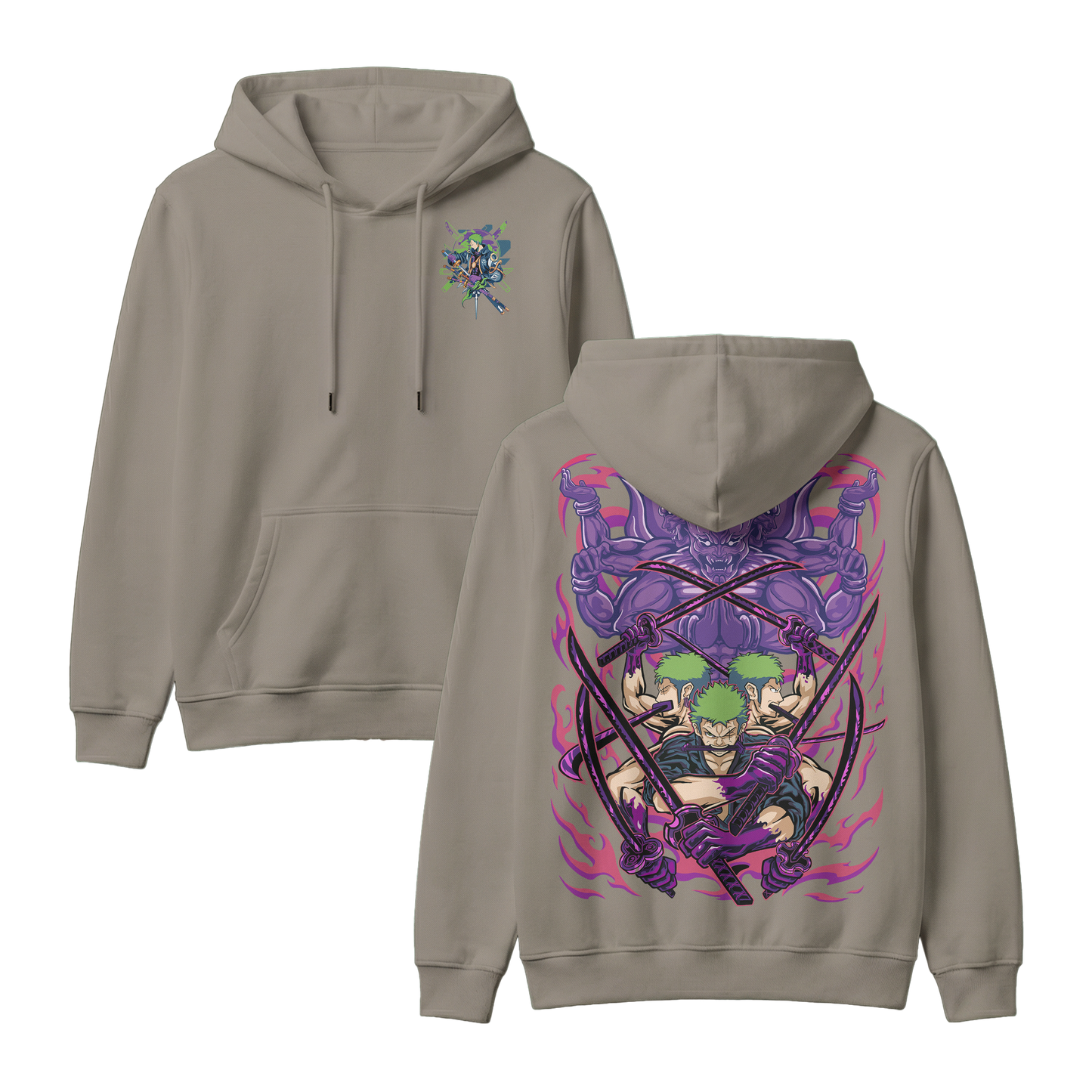 Anime One Piece Roronoa Zoro Pullover Hoodie - RZM004