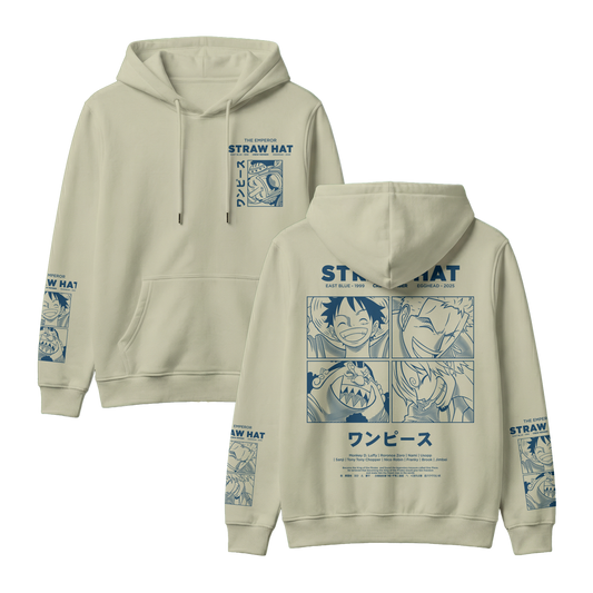 Anime One Piece Emperor Straw Hat Crew Pullover Hoodie - RZM014