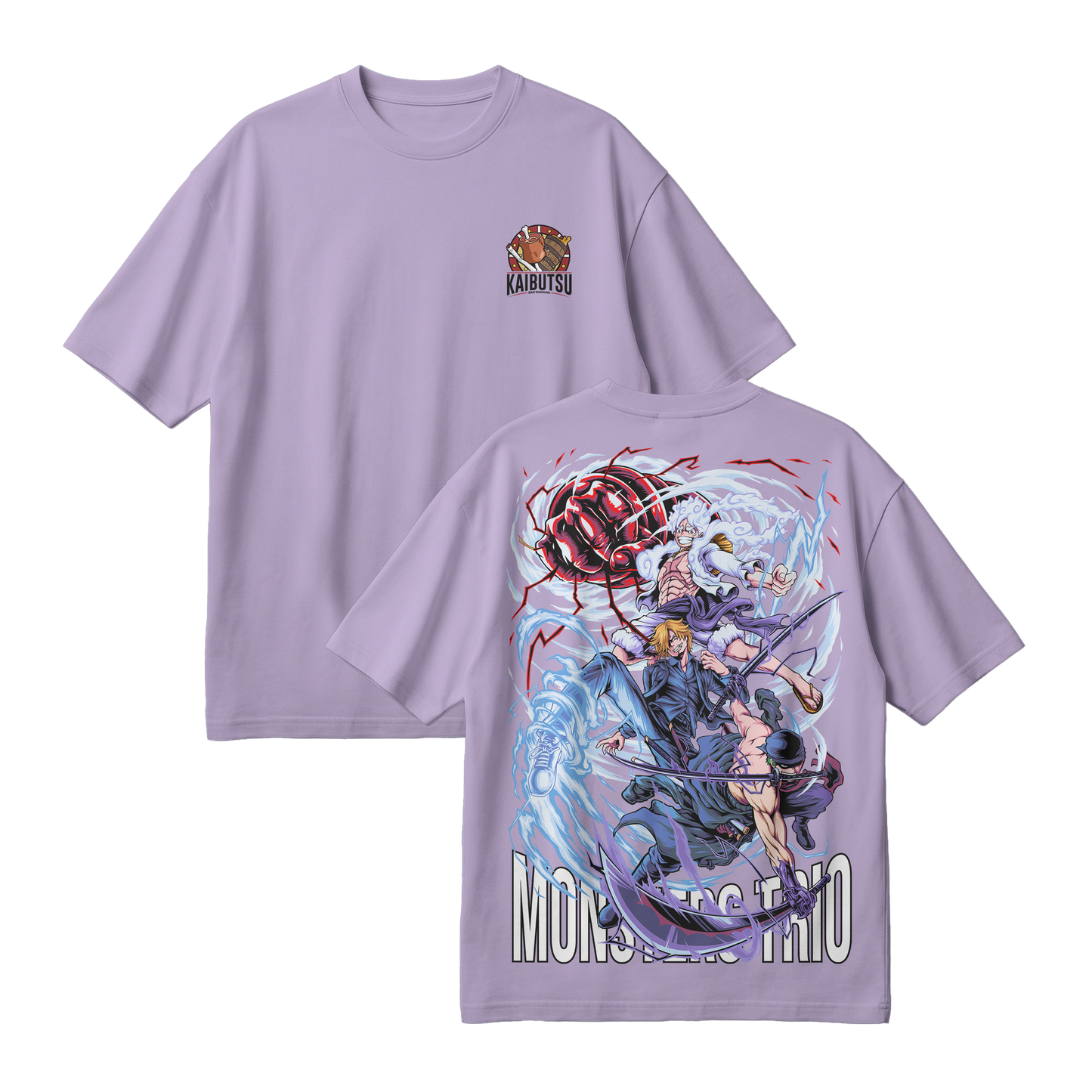 Anime One Piece Monster Trio Oversized T-Shirt - RZM009