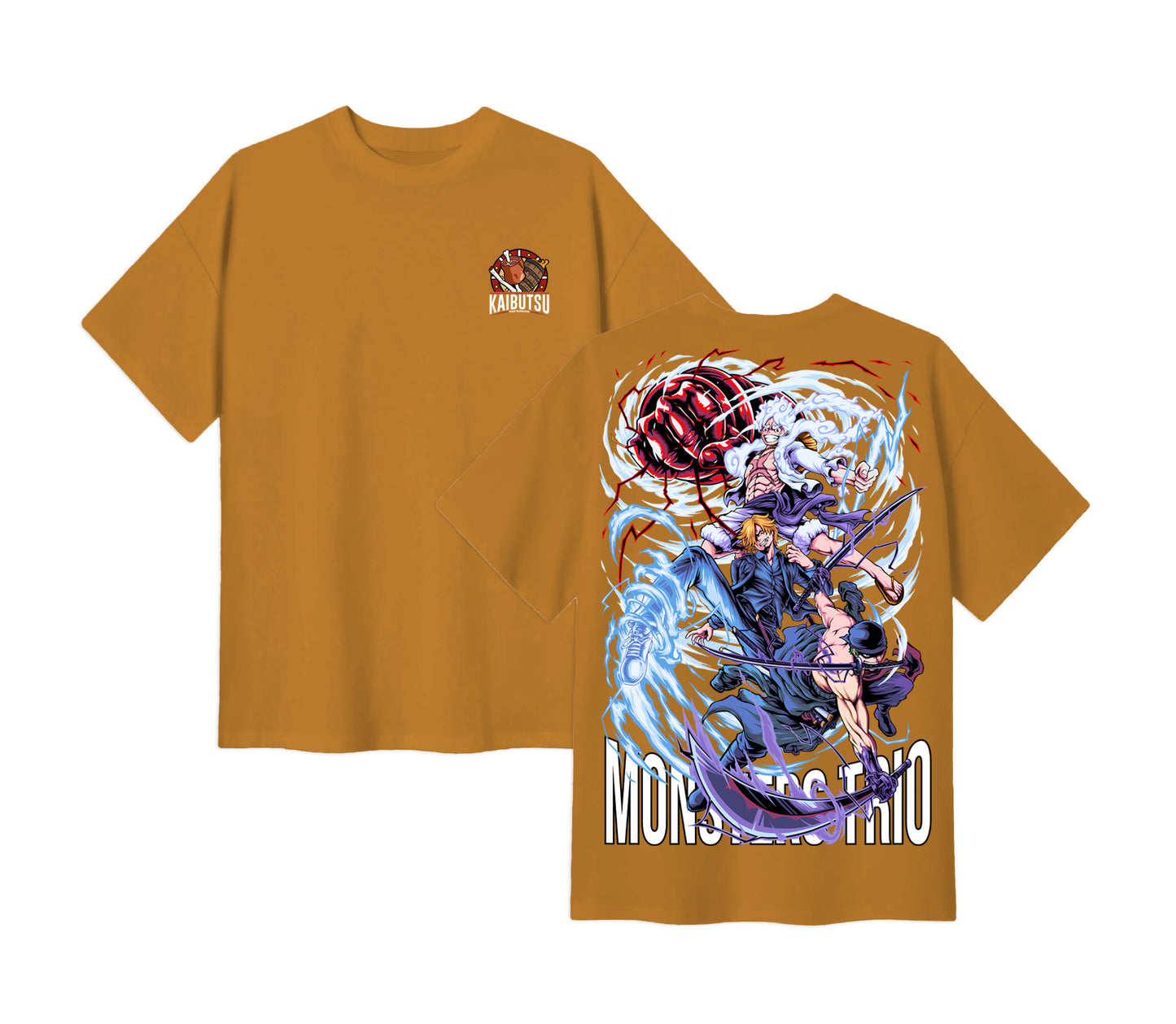 Anime One Piece Monster Trio Short Sleeve Tee - RZM009 - Bronze