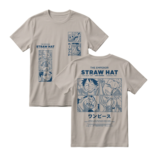 Anime One Piece Emperor Straw Hat Crew Short Sleeve Tee - RZM014