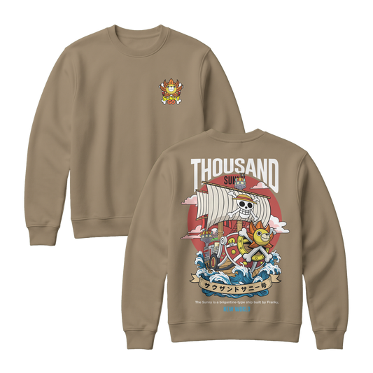 Anime One Piece Thousand Sunny Short Sweatshirt - RZM016