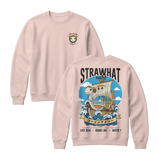 Anime One Piece Straw Hat Pirates Thousand Sunny Journey Sweatshirt - RZM017