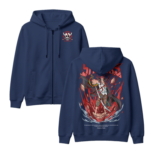 Anime One Piece Akagami no Shanks Zip-up Hoodie - RZM003