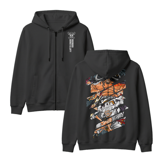 Anime One Piece Monkey D. Luffy Zip-up Hoodie - RZM005