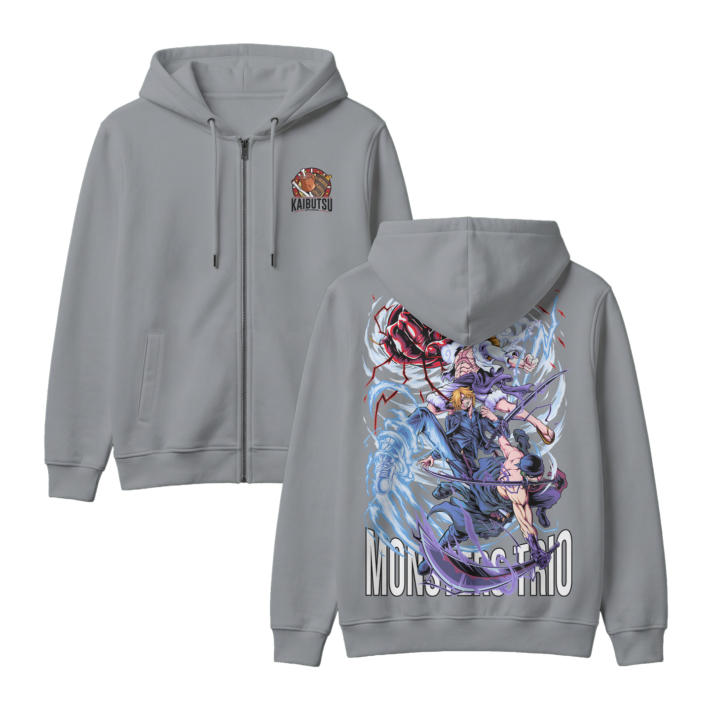 Anime One Piece Monster Trio Zip-up Hoodie - RZM009
